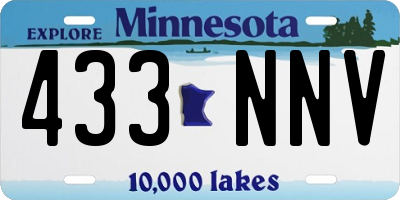 MN license plate 433NNV