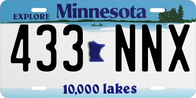 MN license plate 433NNX