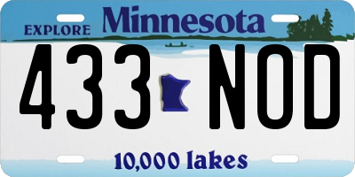 MN license plate 433NOD