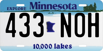 MN license plate 433NOH