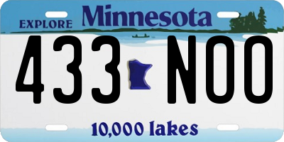 MN license plate 433NOO