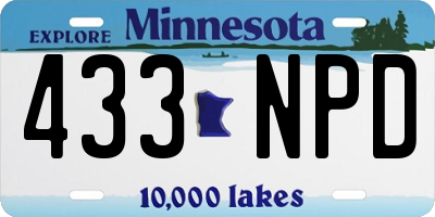 MN license plate 433NPD