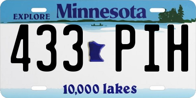 MN license plate 433PIH