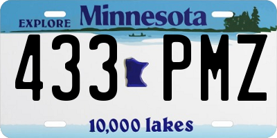 MN license plate 433PMZ
