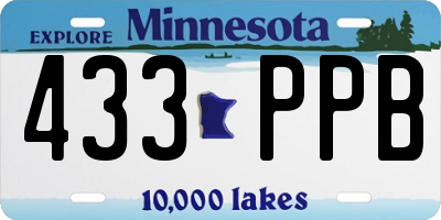 MN license plate 433PPB