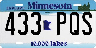 MN license plate 433PQS