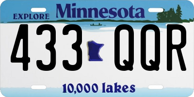 MN license plate 433QQR