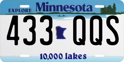 MN license plate 433QQS