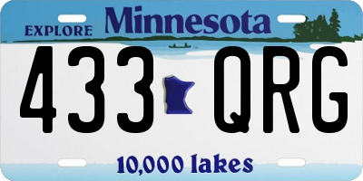MN license plate 433QRG