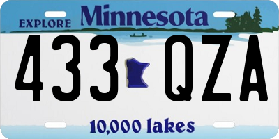 MN license plate 433QZA