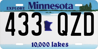 MN license plate 433QZD