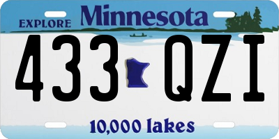 MN license plate 433QZI
