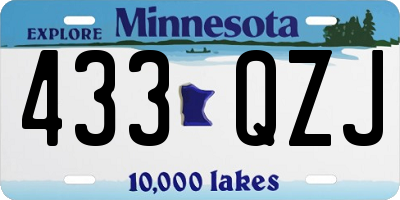 MN license plate 433QZJ