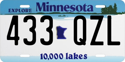MN license plate 433QZL
