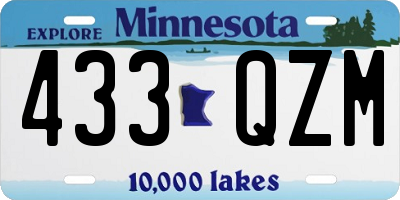 MN license plate 433QZM