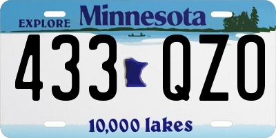 MN license plate 433QZO
