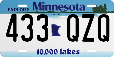 MN license plate 433QZQ