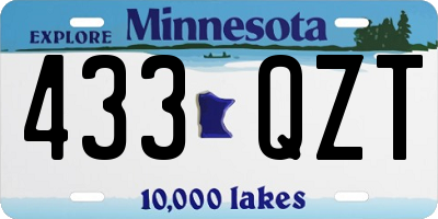 MN license plate 433QZT