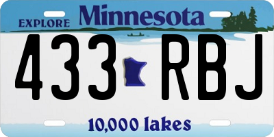 MN license plate 433RBJ