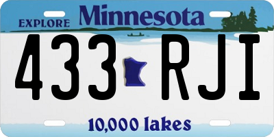 MN license plate 433RJI