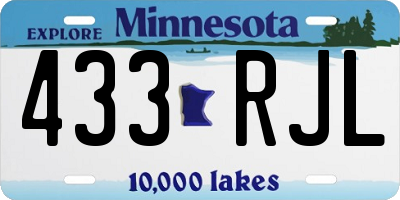 MN license plate 433RJL