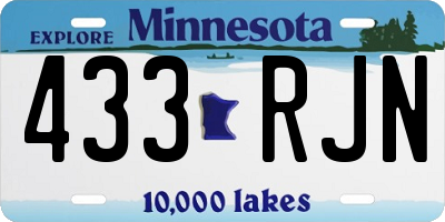 MN license plate 433RJN