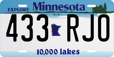 MN license plate 433RJO