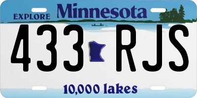 MN license plate 433RJS