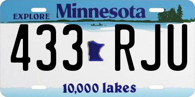 MN license plate 433RJU