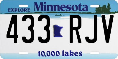 MN license plate 433RJV