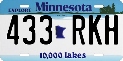 MN license plate 433RKH