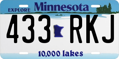 MN license plate 433RKJ