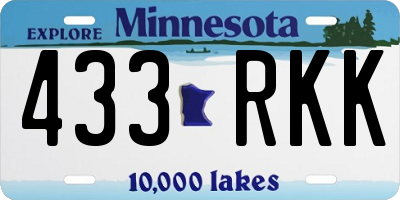 MN license plate 433RKK