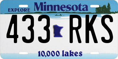 MN license plate 433RKS
