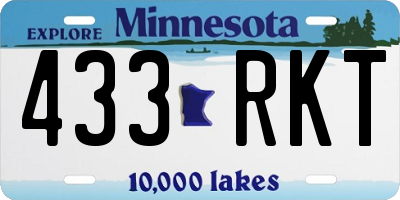 MN license plate 433RKT