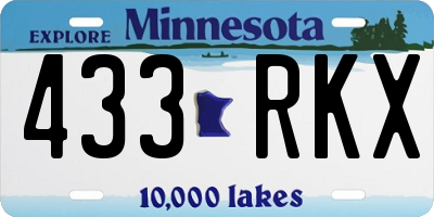 MN license plate 433RKX