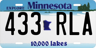 MN license plate 433RLA