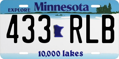 MN license plate 433RLB