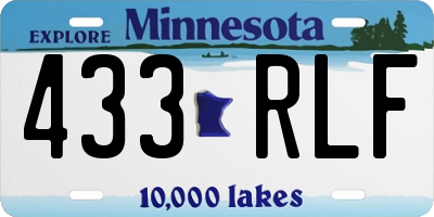 MN license plate 433RLF