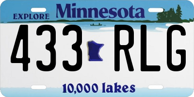 MN license plate 433RLG