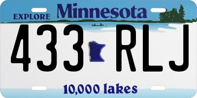 MN license plate 433RLJ