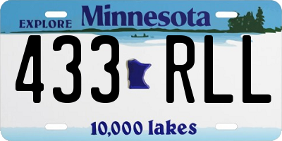 MN license plate 433RLL