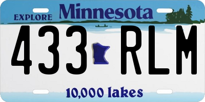 MN license plate 433RLM