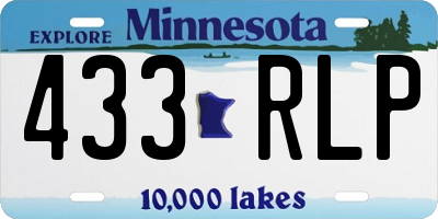 MN license plate 433RLP