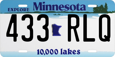 MN license plate 433RLQ