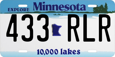 MN license plate 433RLR