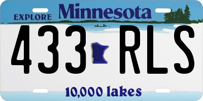 MN license plate 433RLS