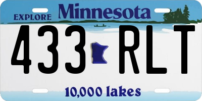 MN license plate 433RLT