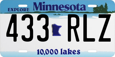 MN license plate 433RLZ