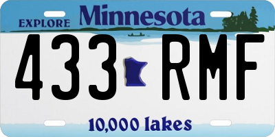 MN license plate 433RMF